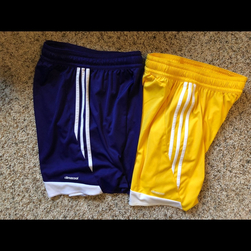 2 pair adidias shorts